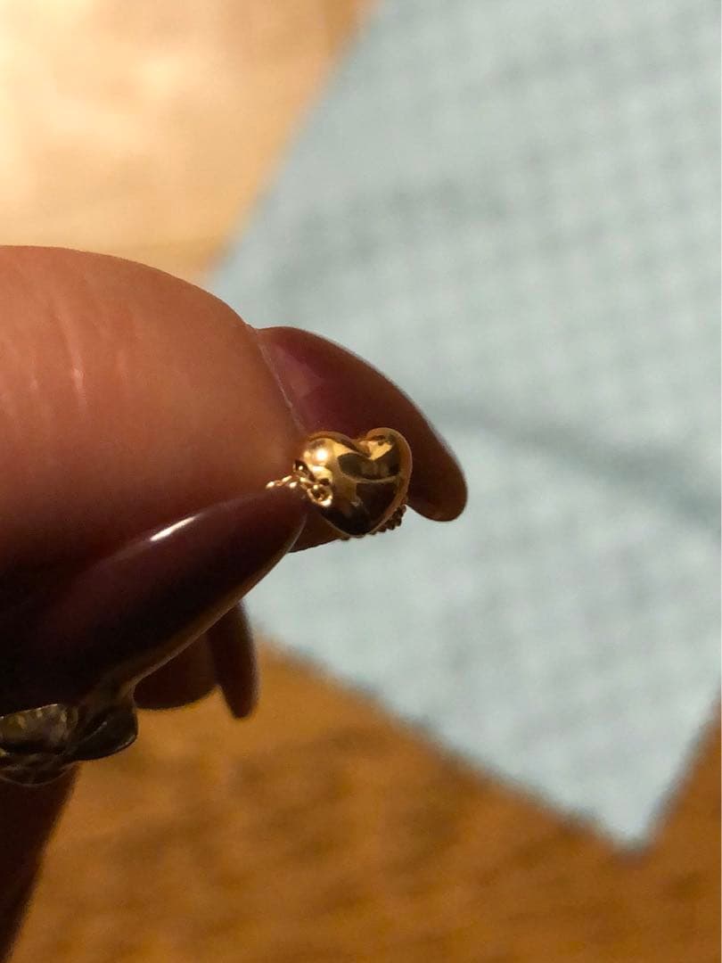 k18 ハート　チェーン　リング