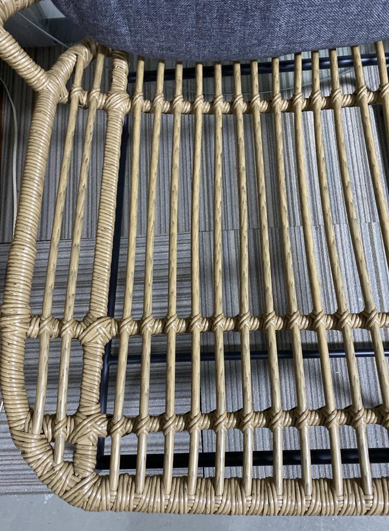 TOHMA リゾネア ワイドチェア ラタン調 1人掛け 軽量 座面高44㎝ 美品