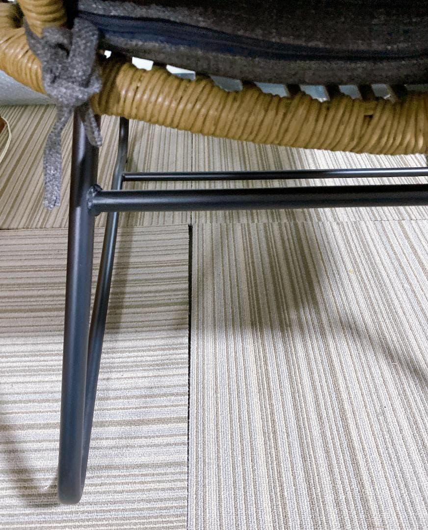 TOHMA リゾネア ワイドチェア ラタン調 1人掛け 軽量 座面高44㎝ 美品