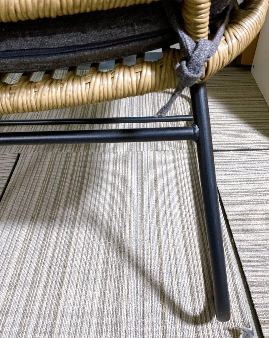 TOHMA リゾネア ワイドチェア ラタン調 1人掛け 軽量 座面高44㎝ 美品