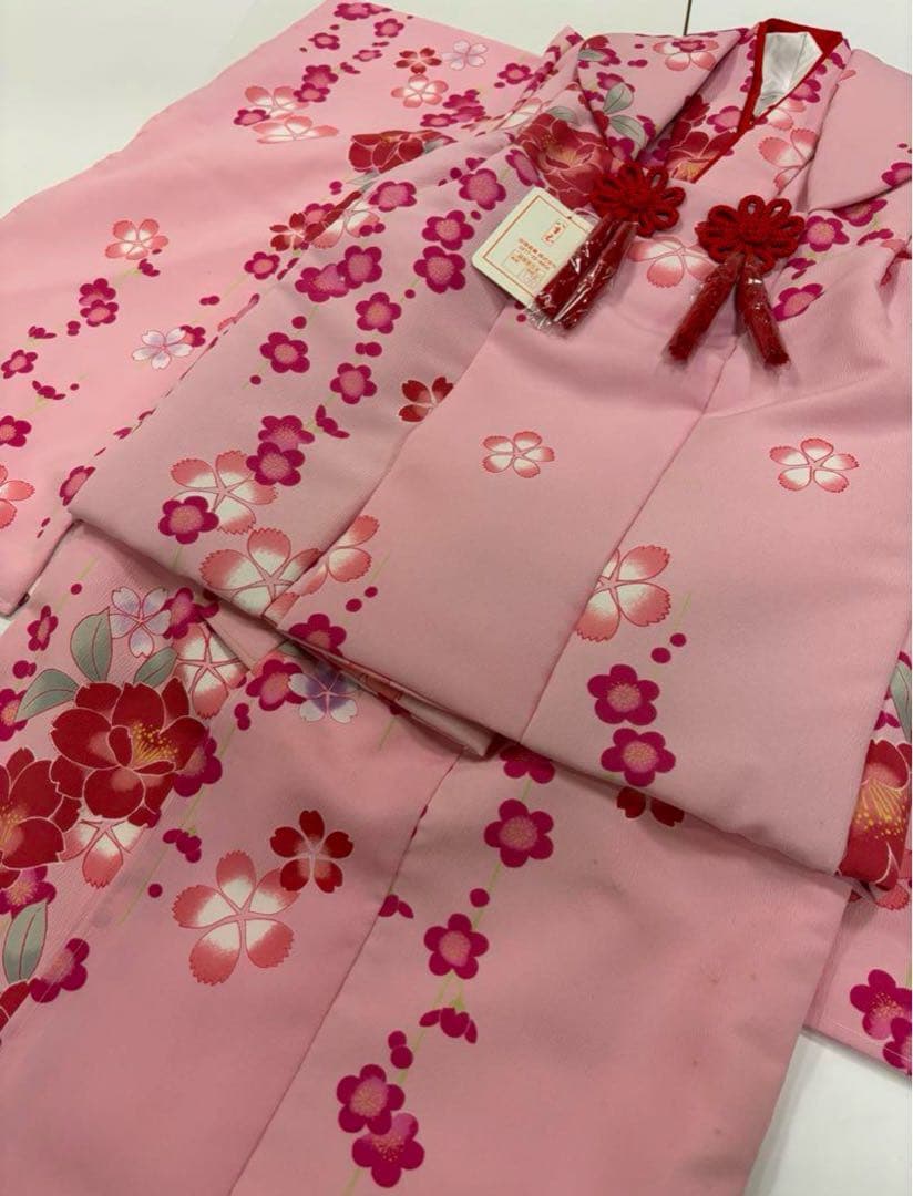 七五三　3歳女の子　着物セット　可愛いピンク　華やか桜　梅　新品