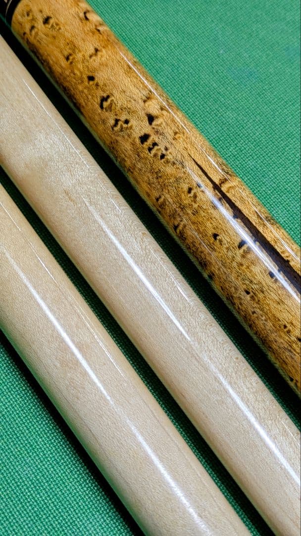 本ハギ子持ち6剣ビリヤードキュー(メーカー不明)