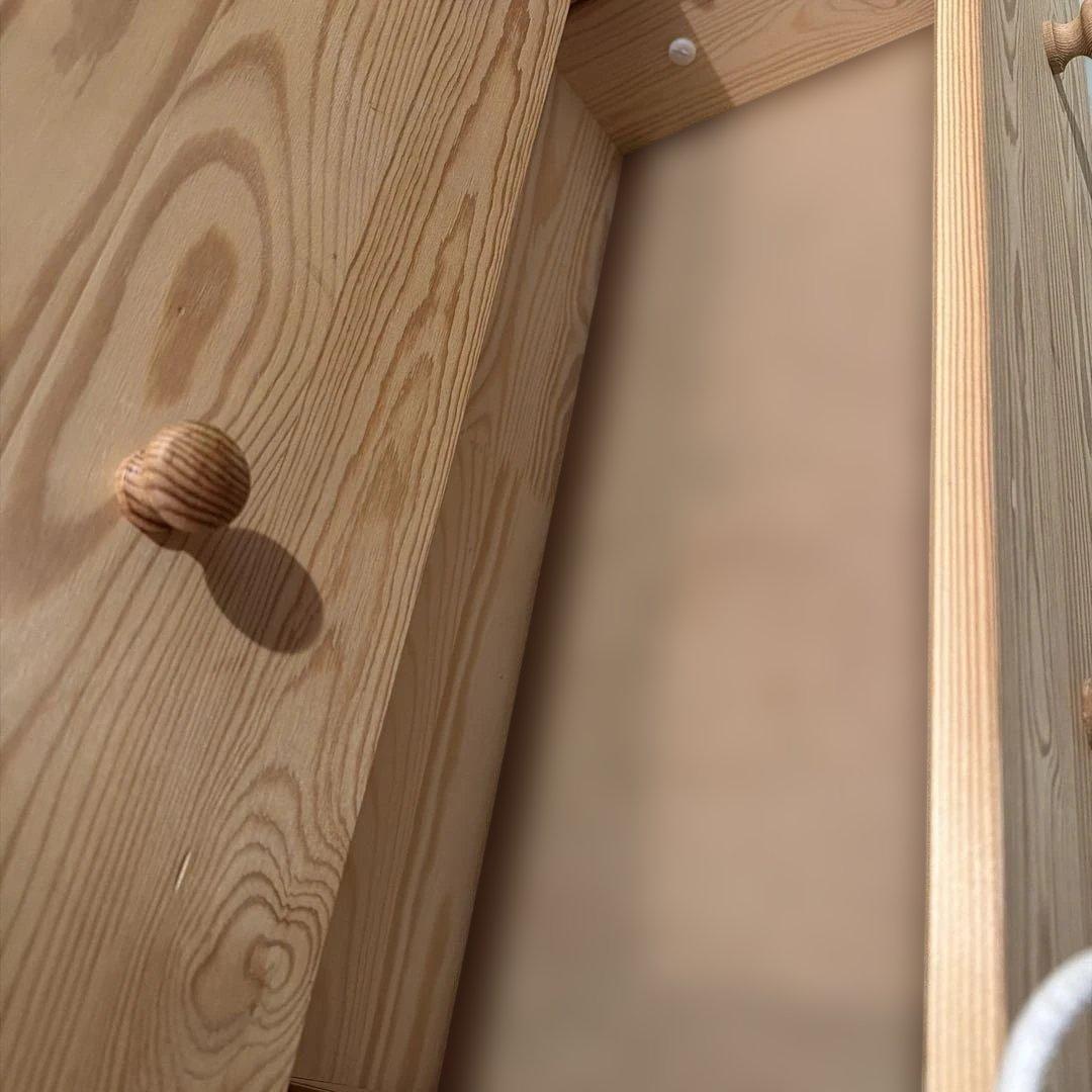 IKEA ラスト　木製 3段チェスト　天然木　廃盤品