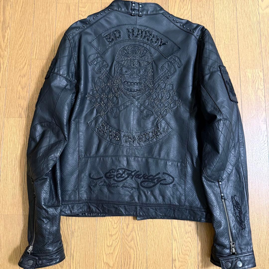 ジャケット・アウター edhardy leather jacket