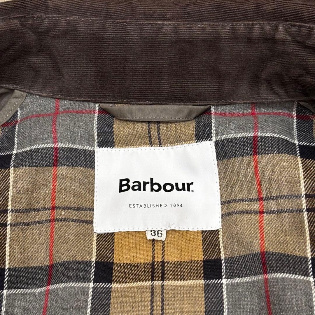 【別注】Barbour×EDIFICE BURGHLEYステンカラーコート 36