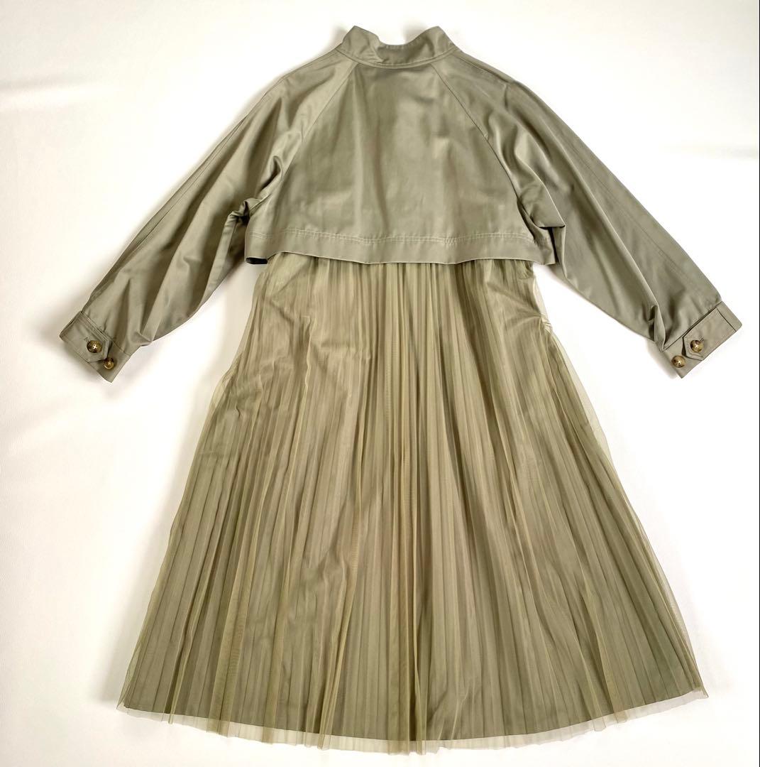 新品✨ローラアシュレイ ロングコート バックプリーツ チュール リバティ 40