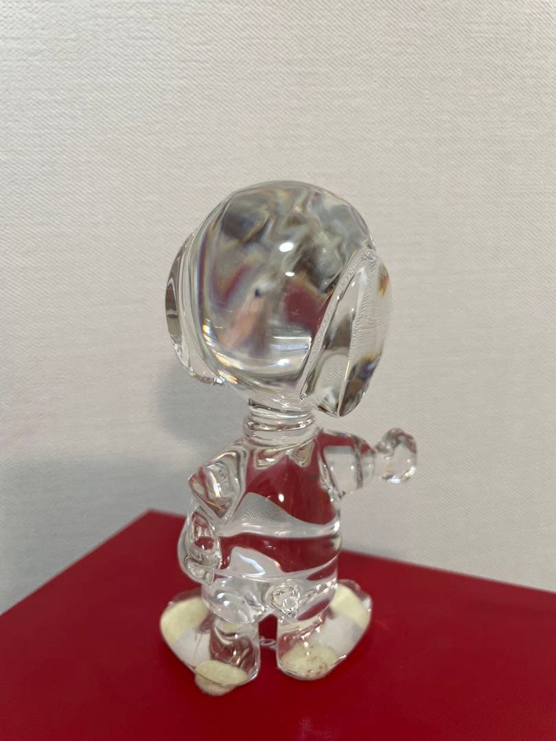 【バカラ】フレンドリー 立つスヌーピー オブジェ クリスタルガラス フィギュリン