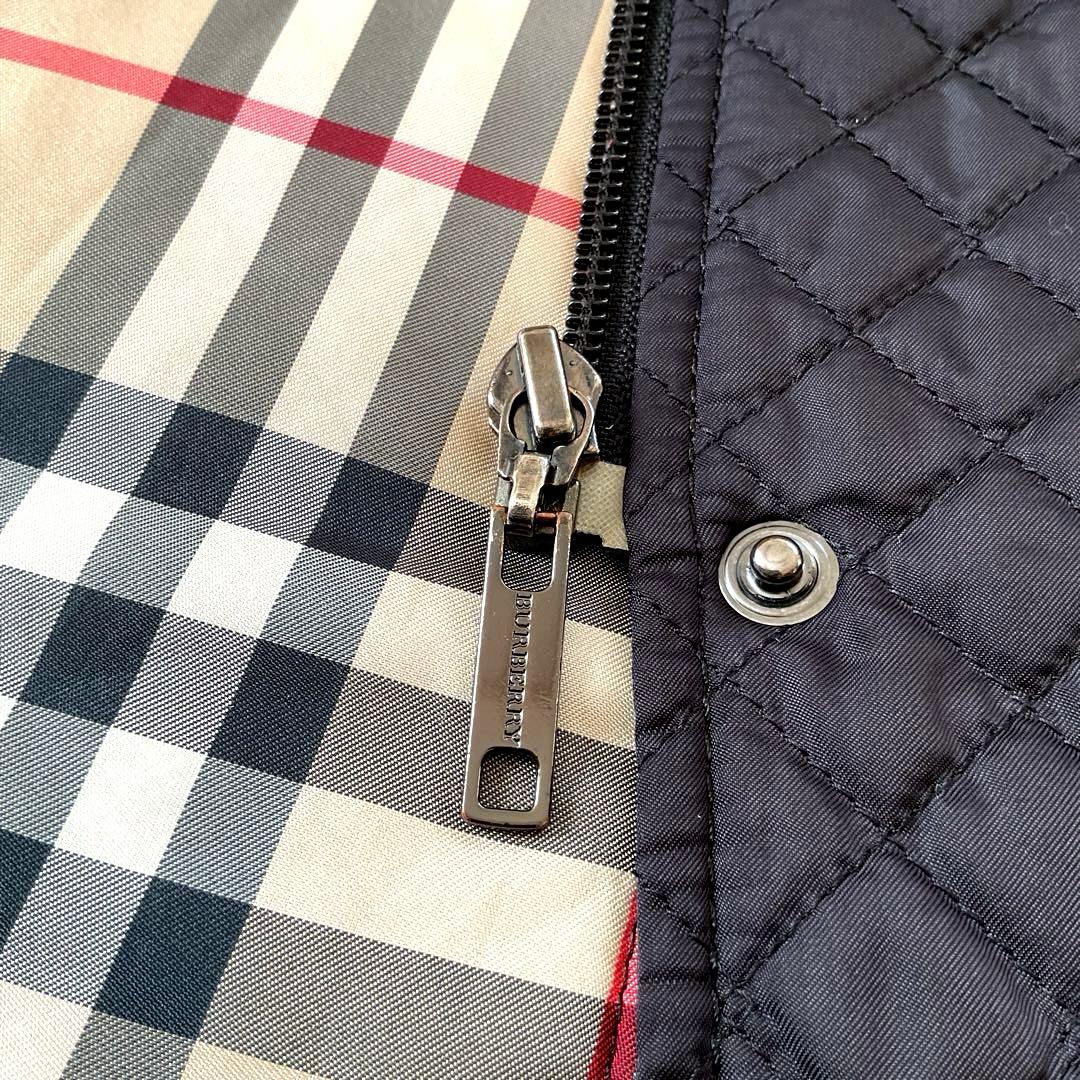 ラピス バーバリーロンドン キルティングコート ノバチェック ベルト 黒