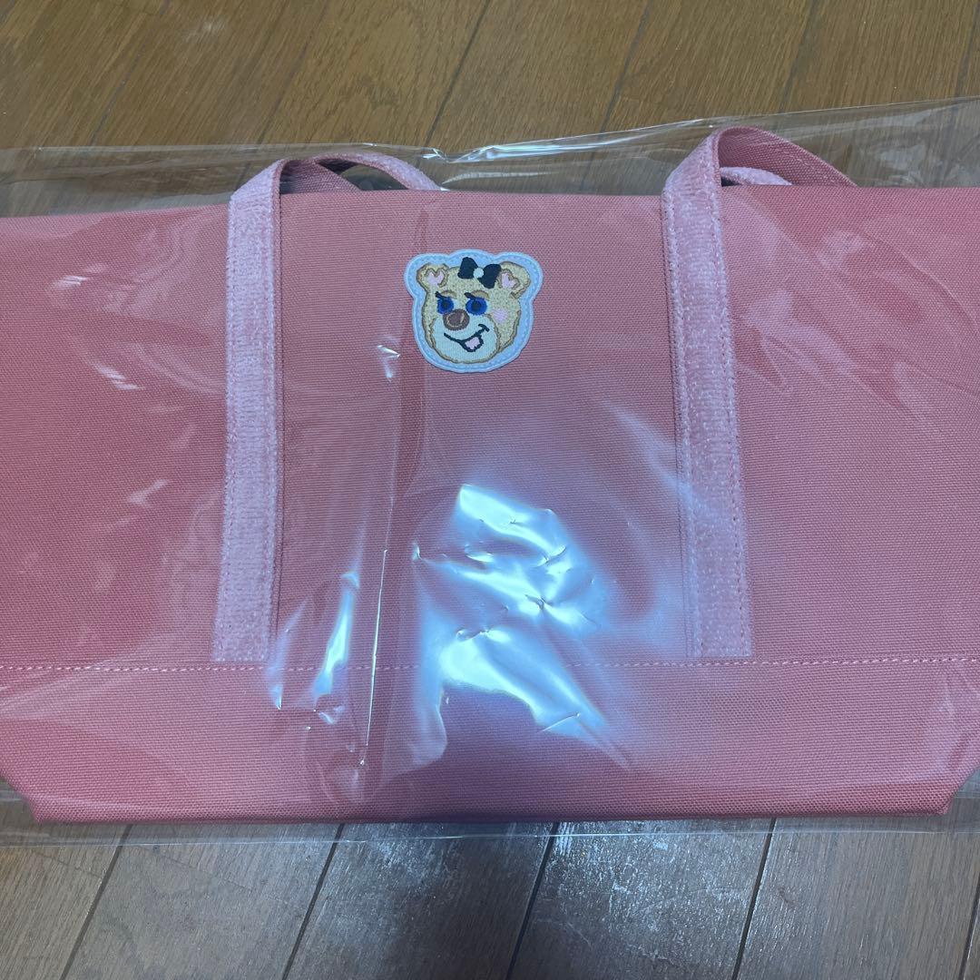 新品　FEILER オールドテディ　ワッペントートバッグ　ピンク　大