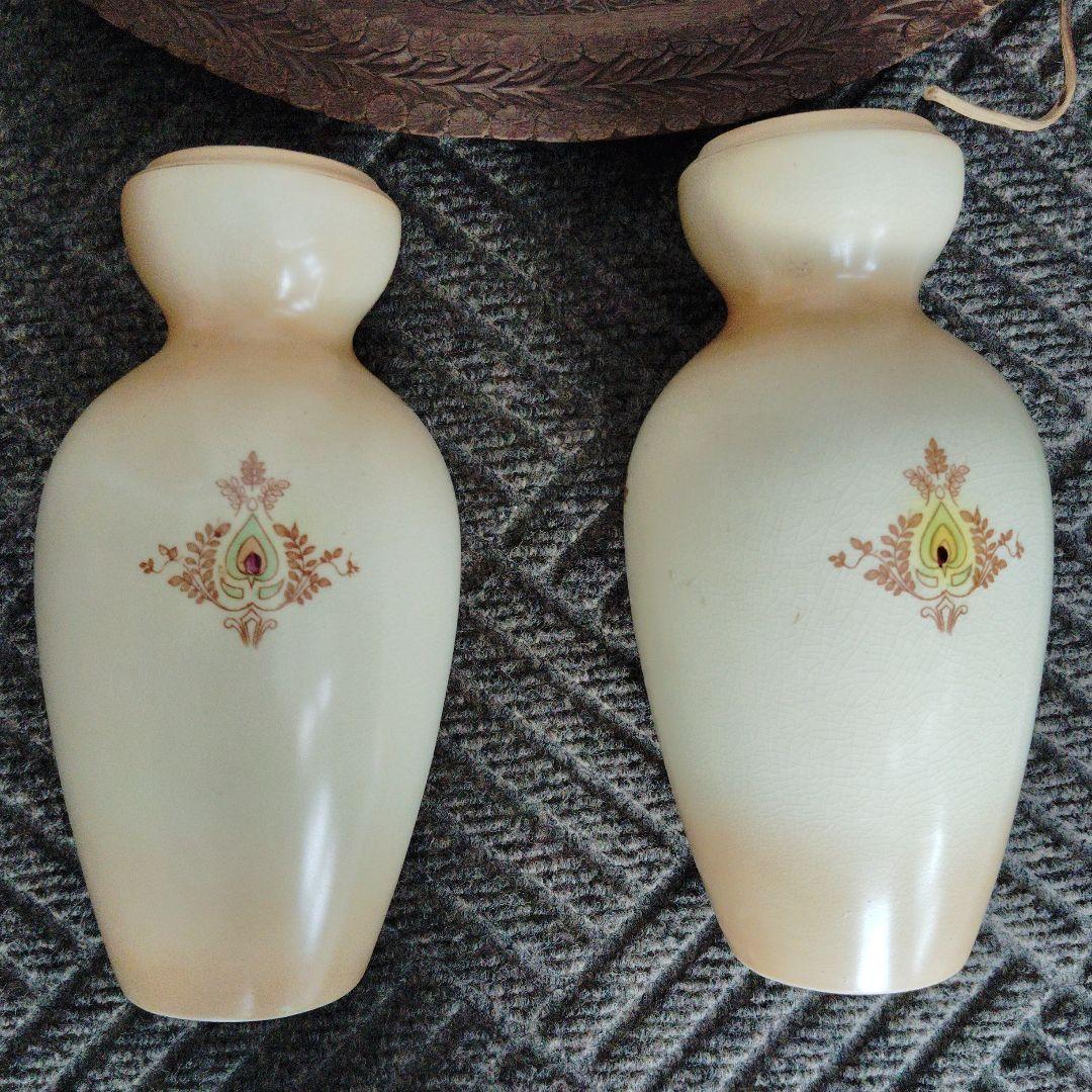 イギリス蚤の市　クラウンデ・ポン　 フラワーベース　2個セット