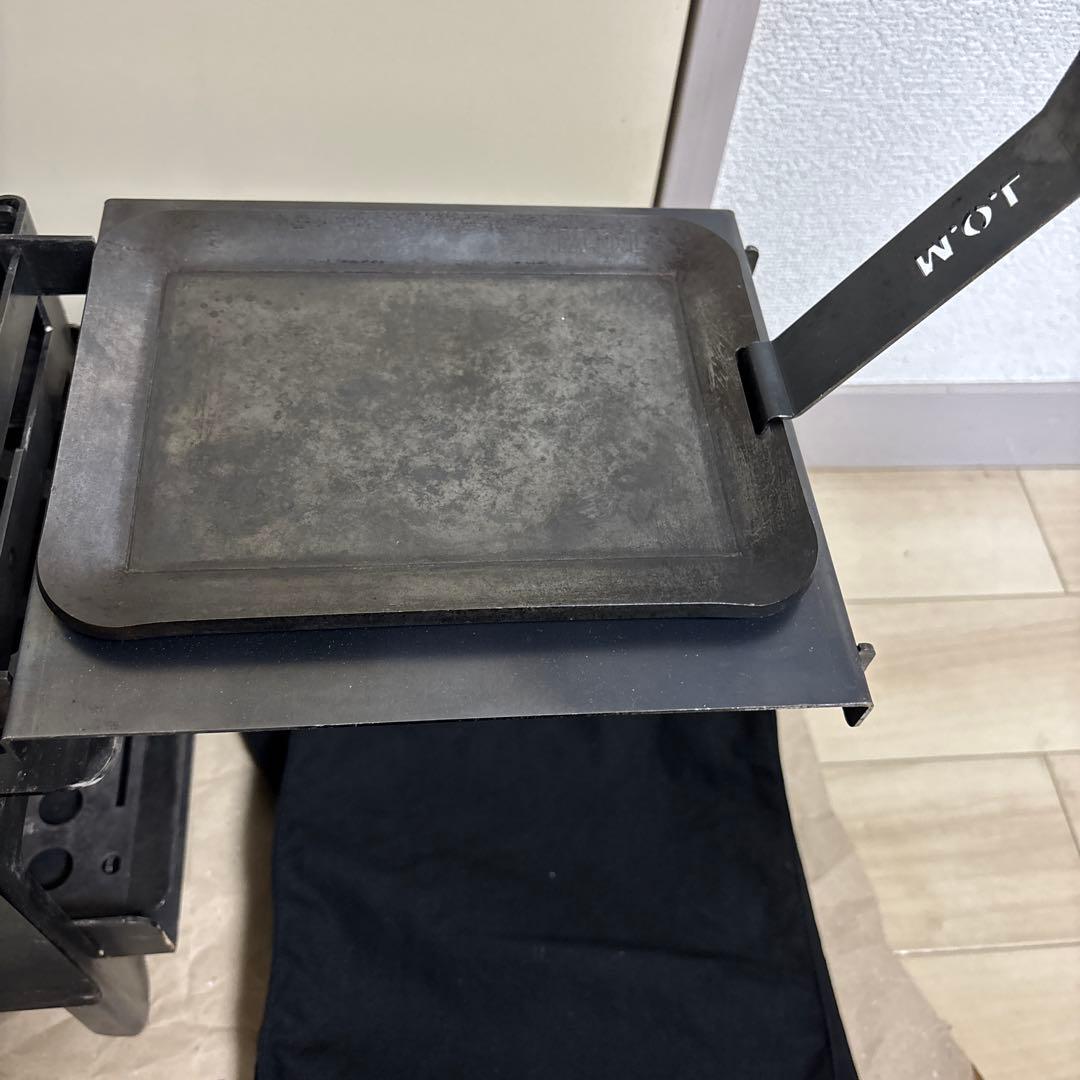 M.O.L 焚き火台 M＋串台付きセット＋極厚アウトドア鉄板M ＋サイドテーブル