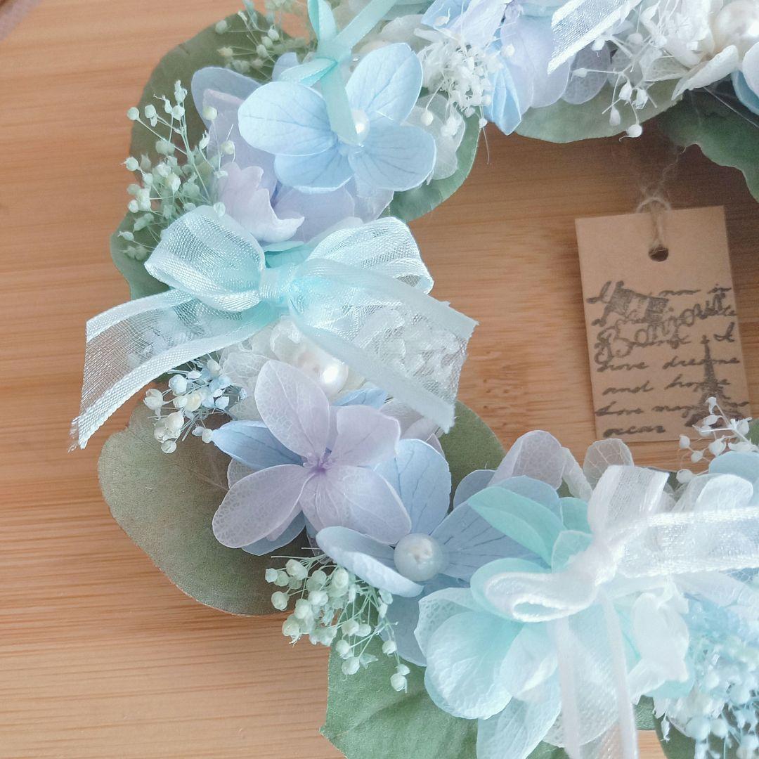 No79 ドライとプリザーブドフラワーのナチュラルフラワーリース・*.❁