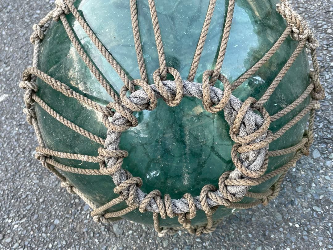 昭和レトロ　ガラス玉　浮玉　 アンティーク ガラスの浮き玉 約40cm