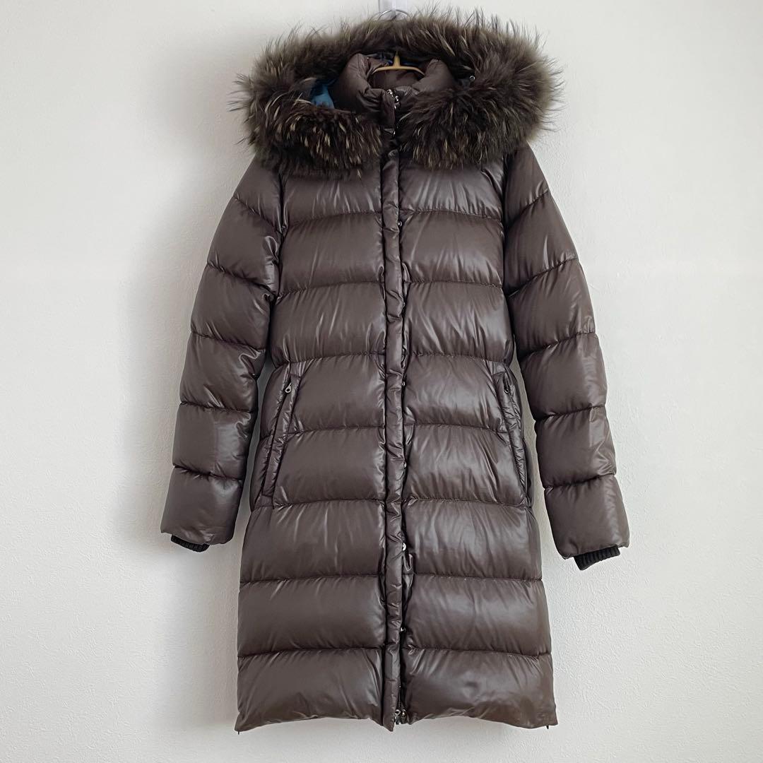DUVETICA Deneb ロングダウンコート Aライン ラクーンファー 38