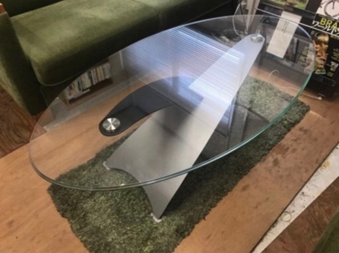 【ぴんぴん太郎】ガラステーブル　センターテーブル