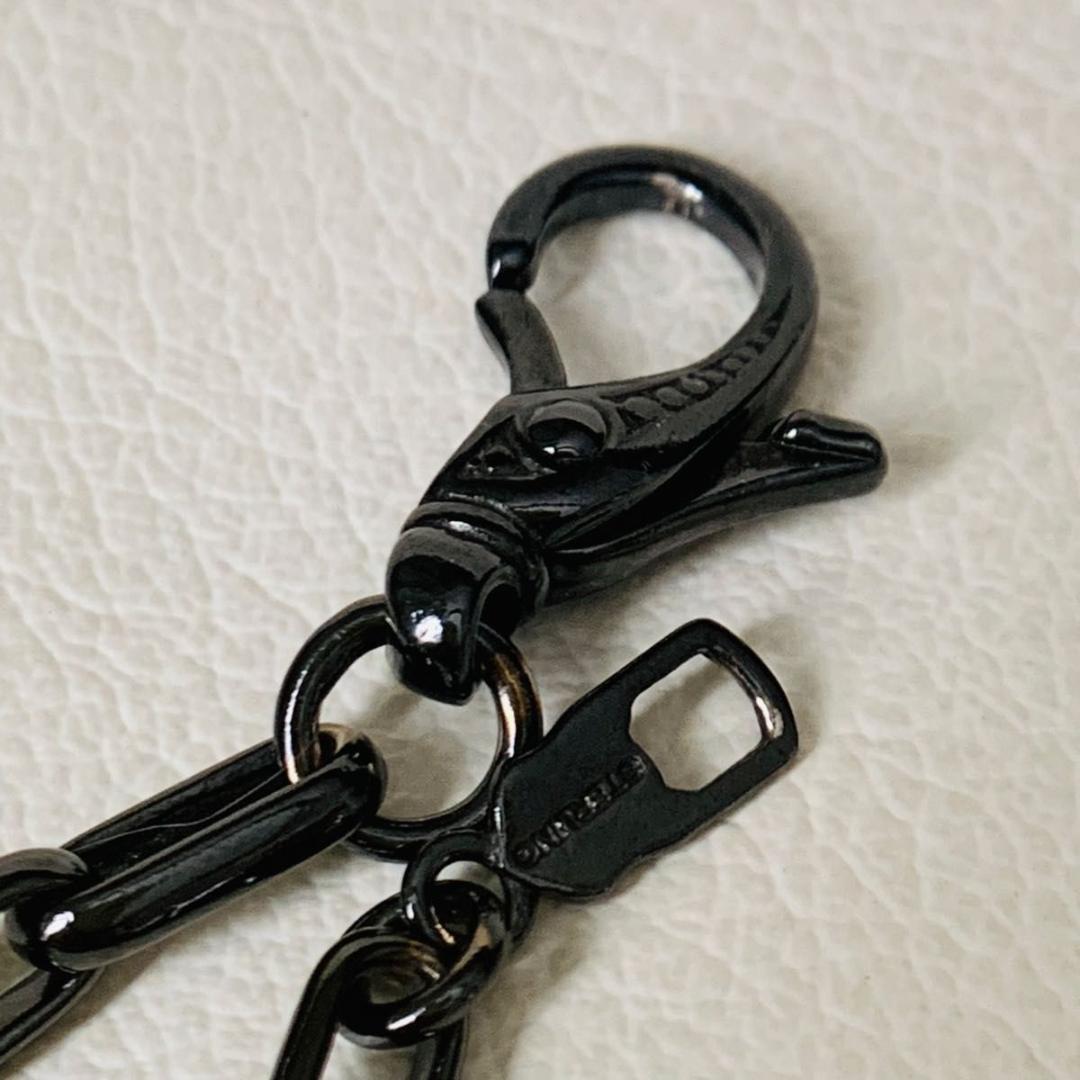 Sterling 刻印 ライオンハート 大ぶり ネックレス ブラック ロング