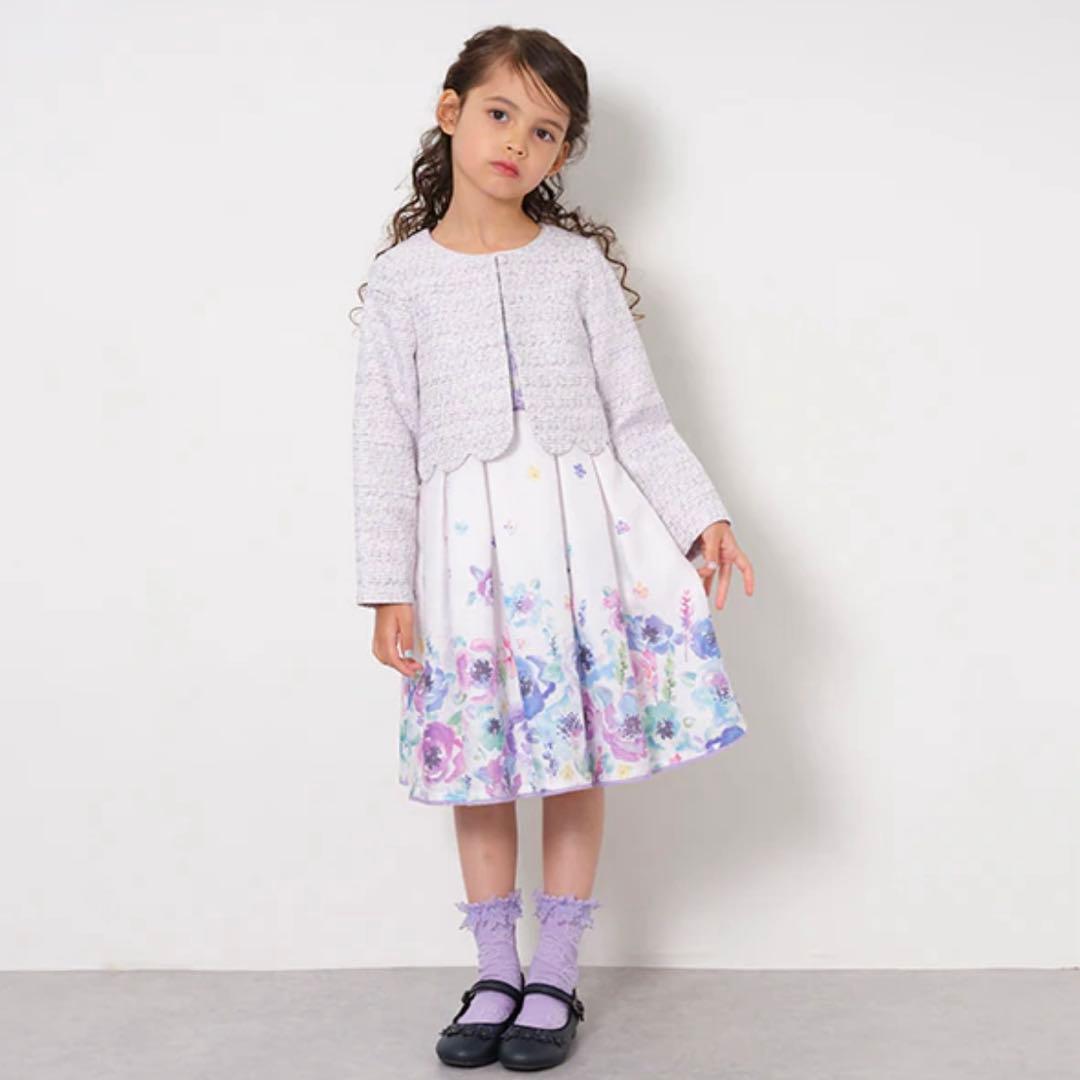 ANNA SUI mini 水彩花柄ワンピース　130