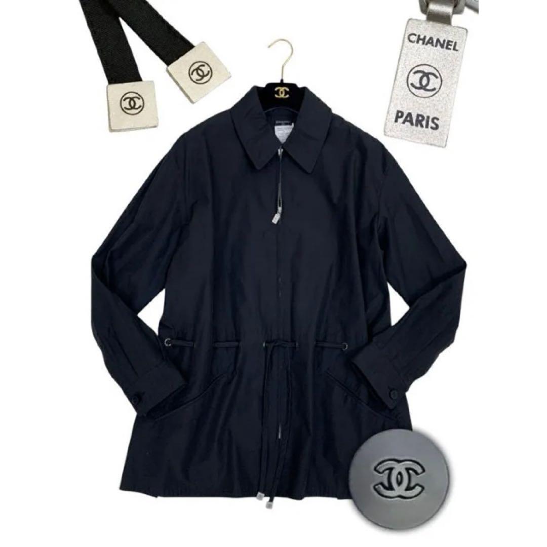 シャネル　正規品　ココマークボタン　コート　ナイロンパーカー