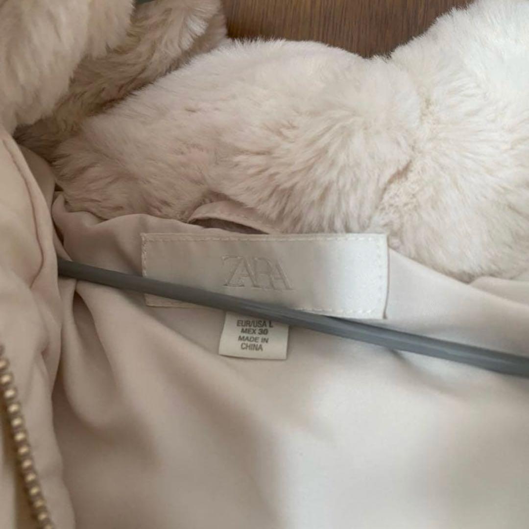 撥水加工入りウィンドブレーカーフード付きダウン ジャケット　ZARA 新品　L