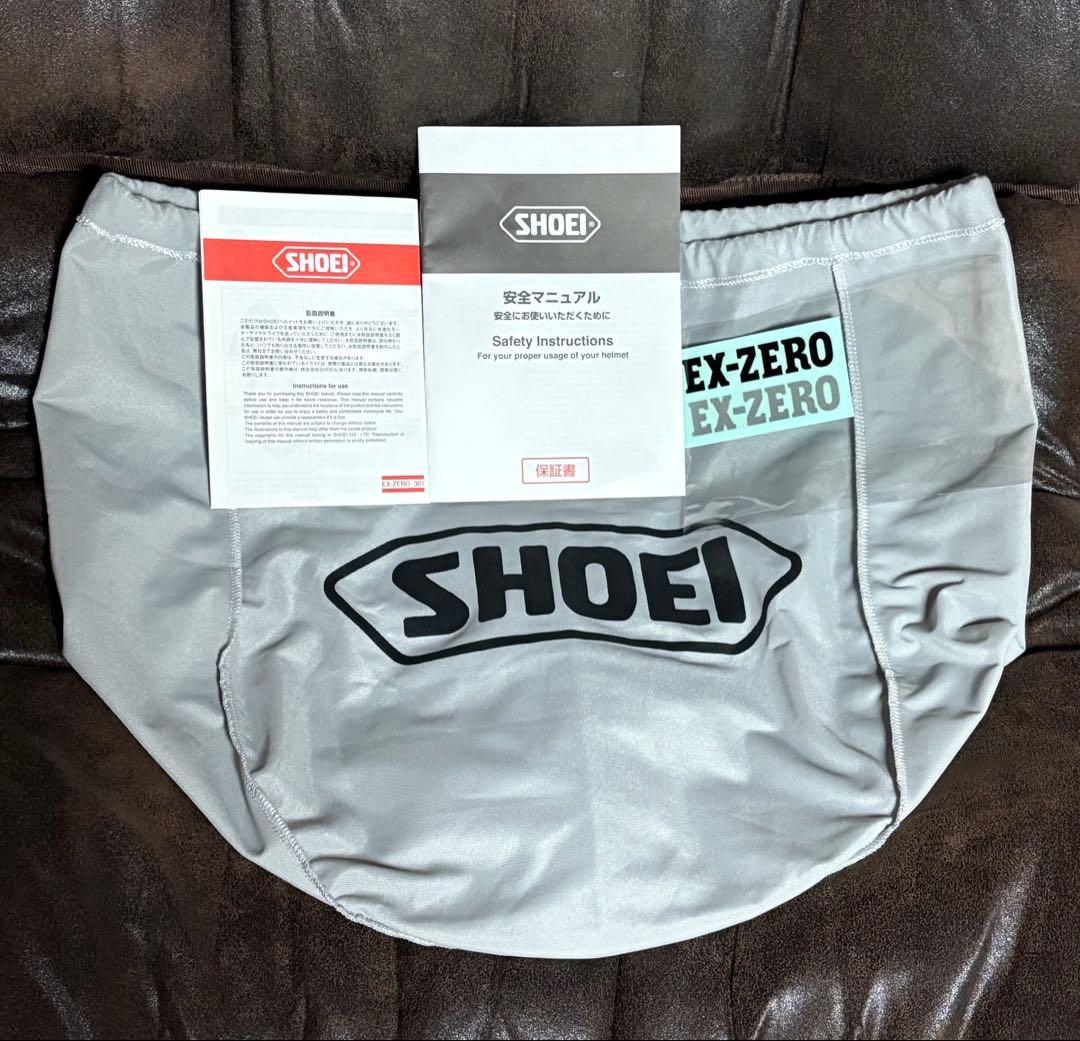 ヘルメット SHOEI EX-ZERO シャインレッド Mサイズ バイザー付き