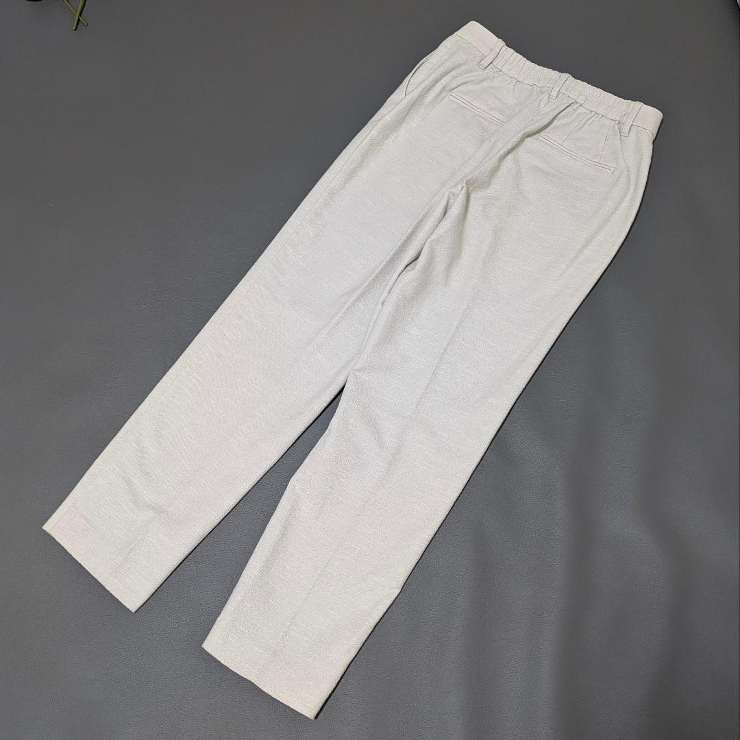 人気✨プラステ　スラブストレッチパンツスーツ　セットアップ　ノーカラーカラーレス