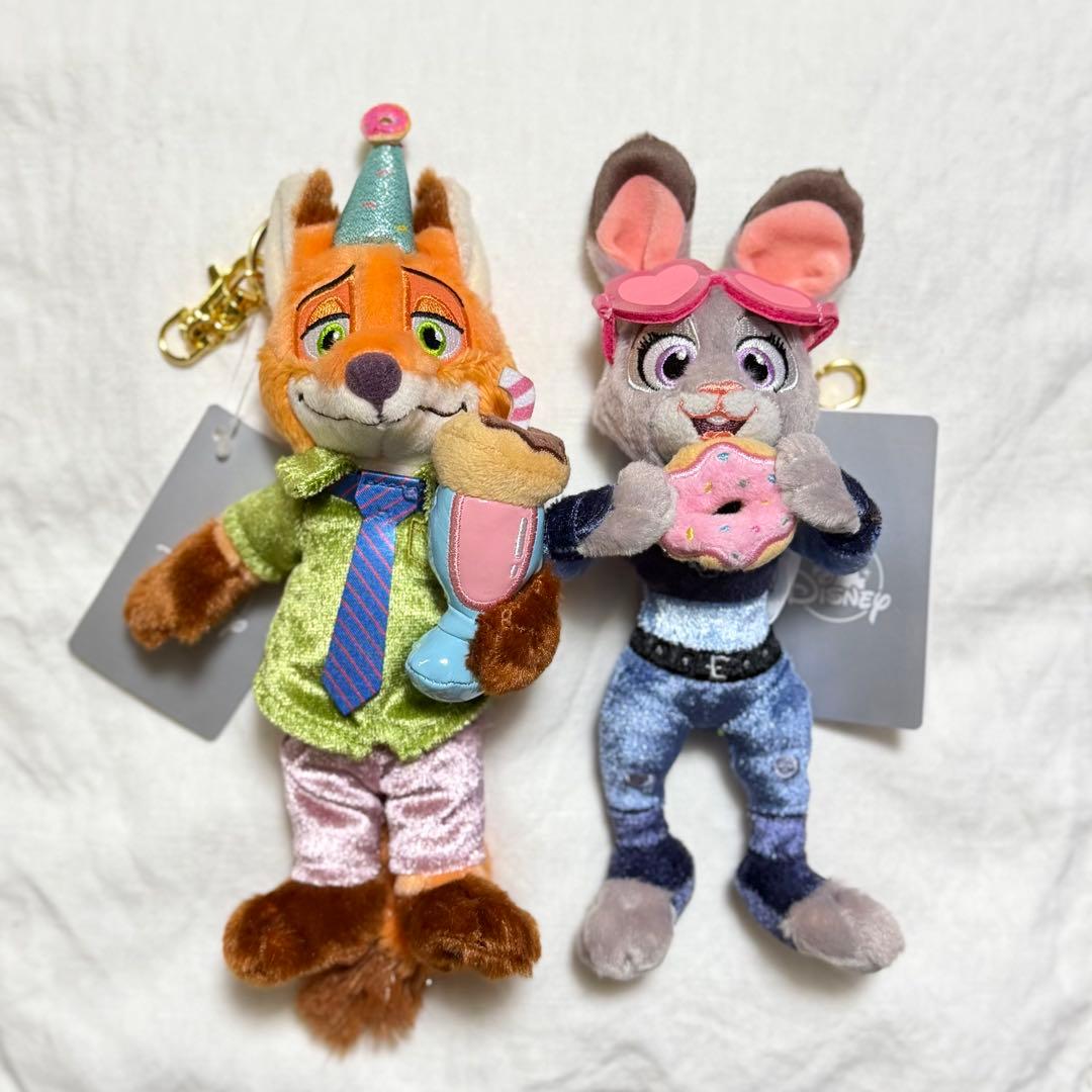 ニック＆ジュディ　ぬいぐるみキーホルダー・キーチェーン 10THアニバーサリー