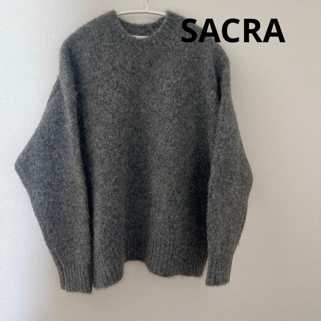 SACRA エクストラファインアルパカニットプルオーバーグレー/38