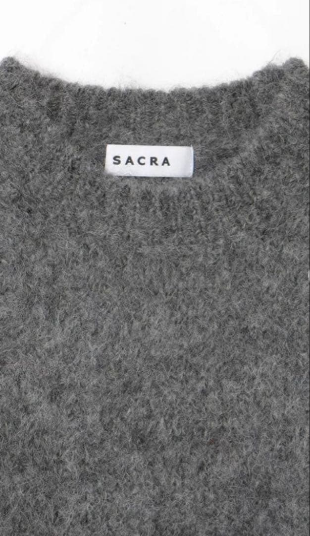 SACRA エクストラファインアルパカニットプルオーバーグレー/38