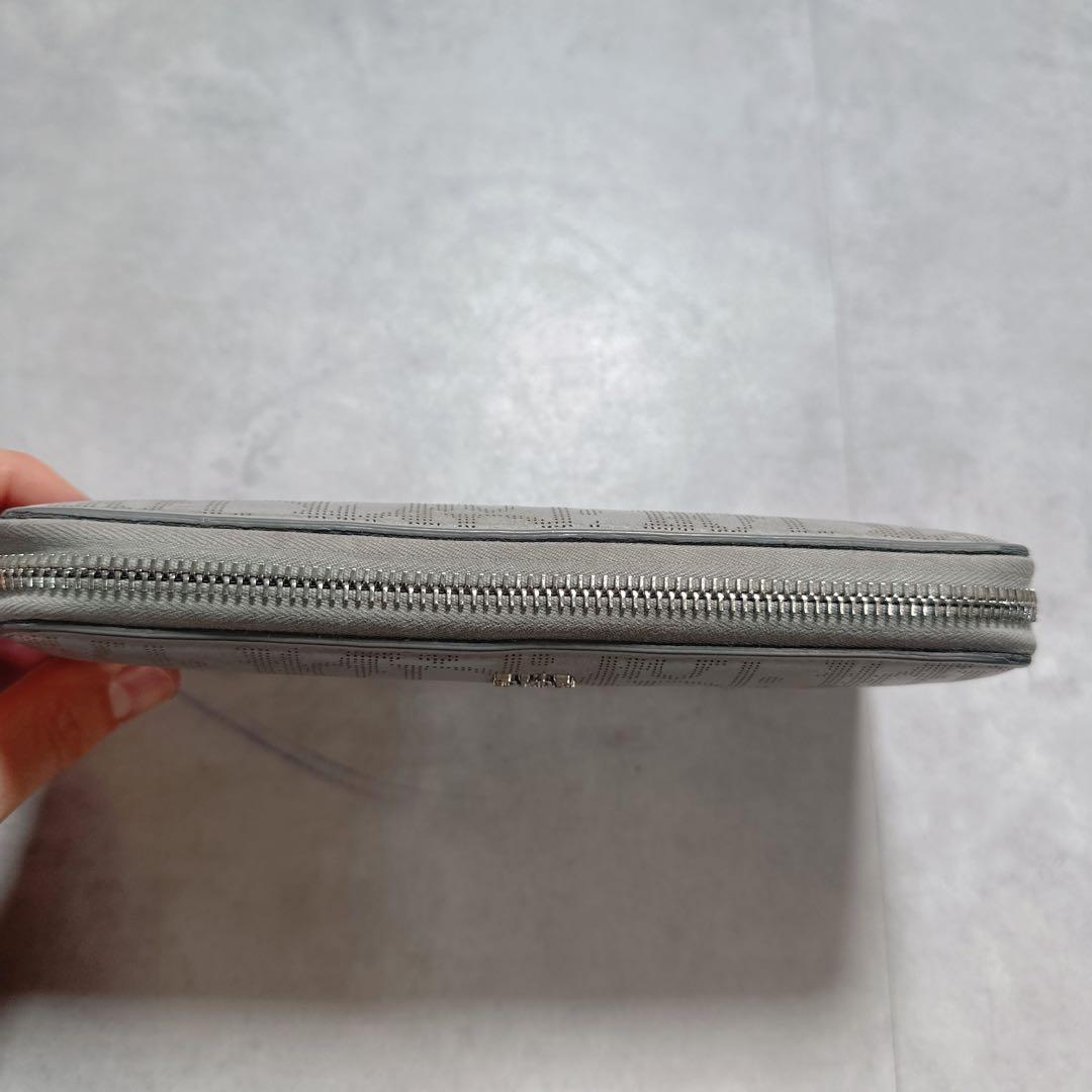 Dior ディオール ラウンドジップ 長財布 グレー トロッター ウォレット