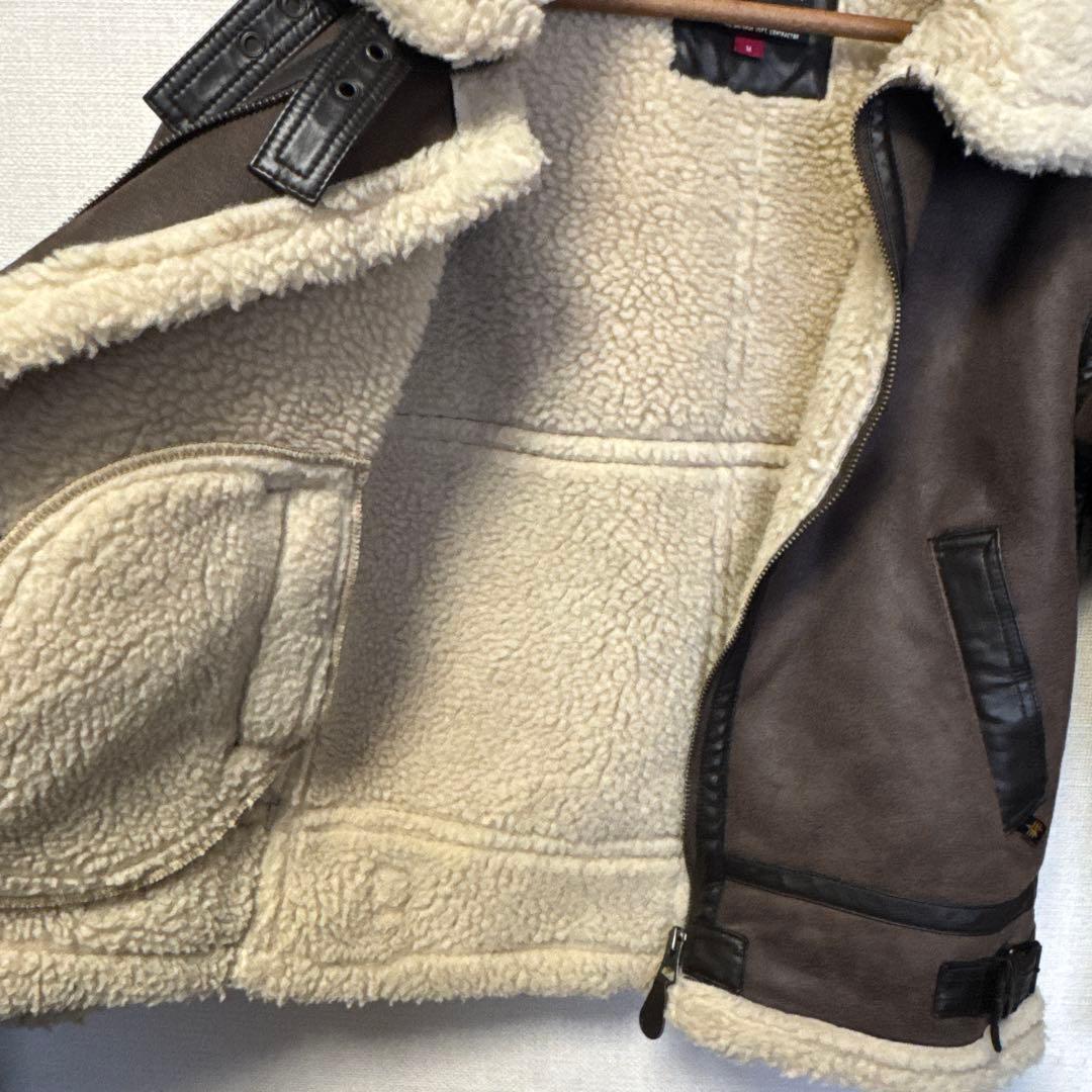 【美品】ALPHA INDUSTRIES ムートンジャケット B-3 サイズM