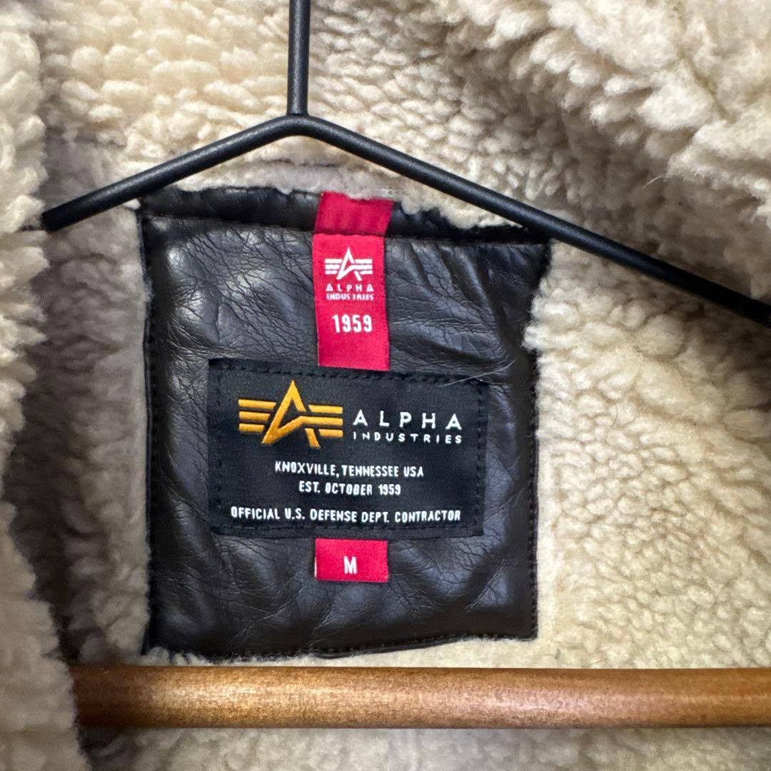 【美品】ALPHA INDUSTRIES ムートンジャケット B-3 サイズM