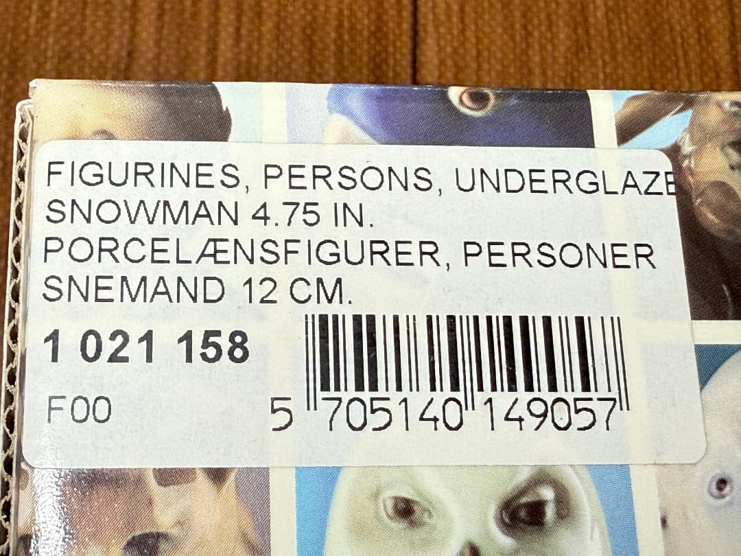 【新品】ロイヤルコペンハーゲン フィギュア スノーマン No 5658 箱付き