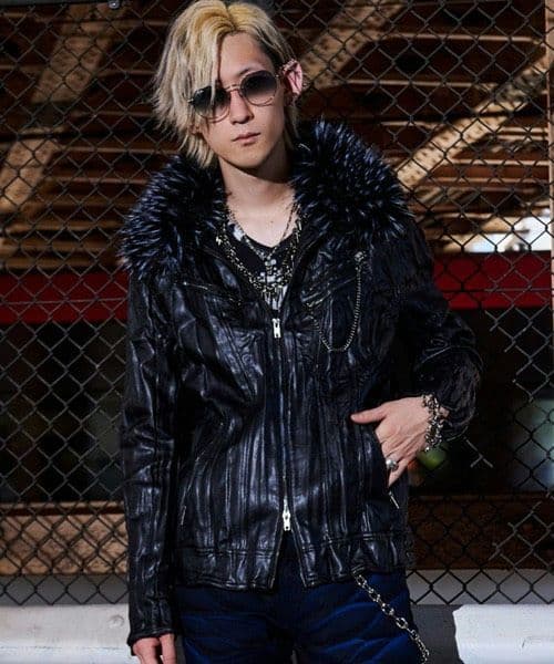 fuga レザージャケット ファー vkei archive お兄系