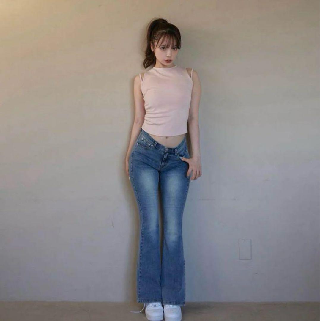 ANDMARY Heart point tops pink アンドマリー