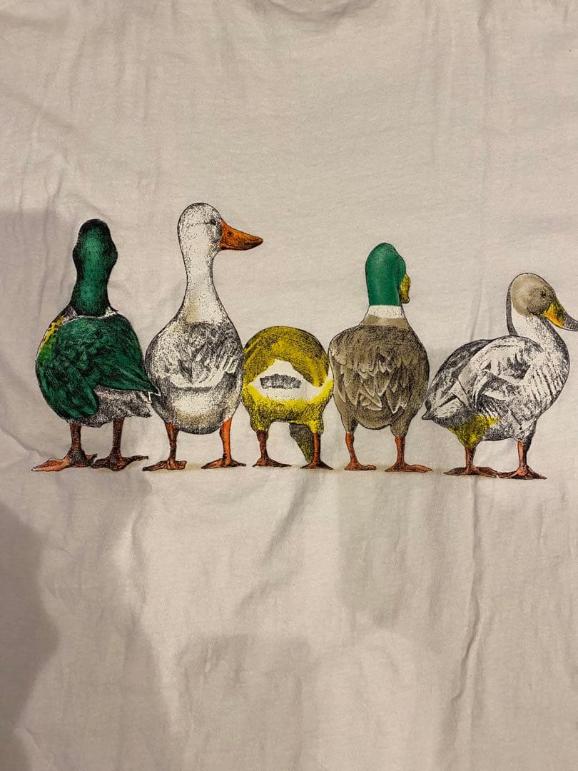 90s ONEITA アート　アニマル　マガモ　アヒル　シングルステッチ　希少