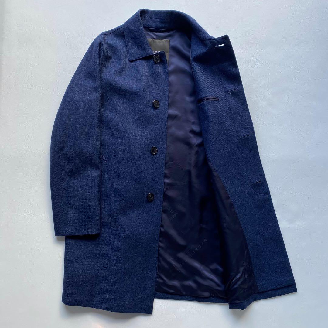 【未使用近/ロロピアーナ】マッキントッシュ ダンケルド ML 38 毛絹 紺