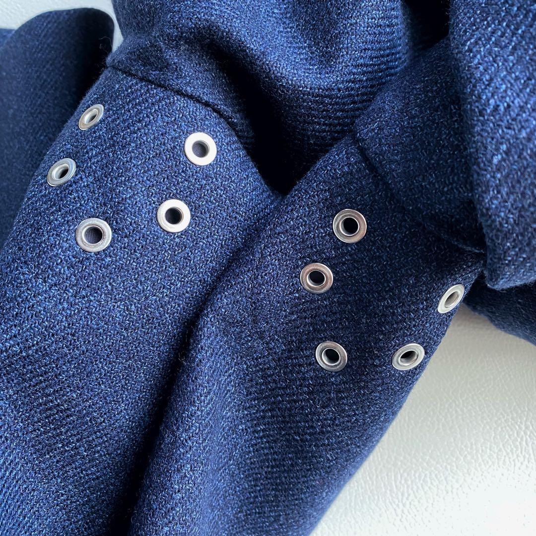 【未使用近/ロロピアーナ】マッキントッシュ ダンケルド ML 38 毛絹 紺