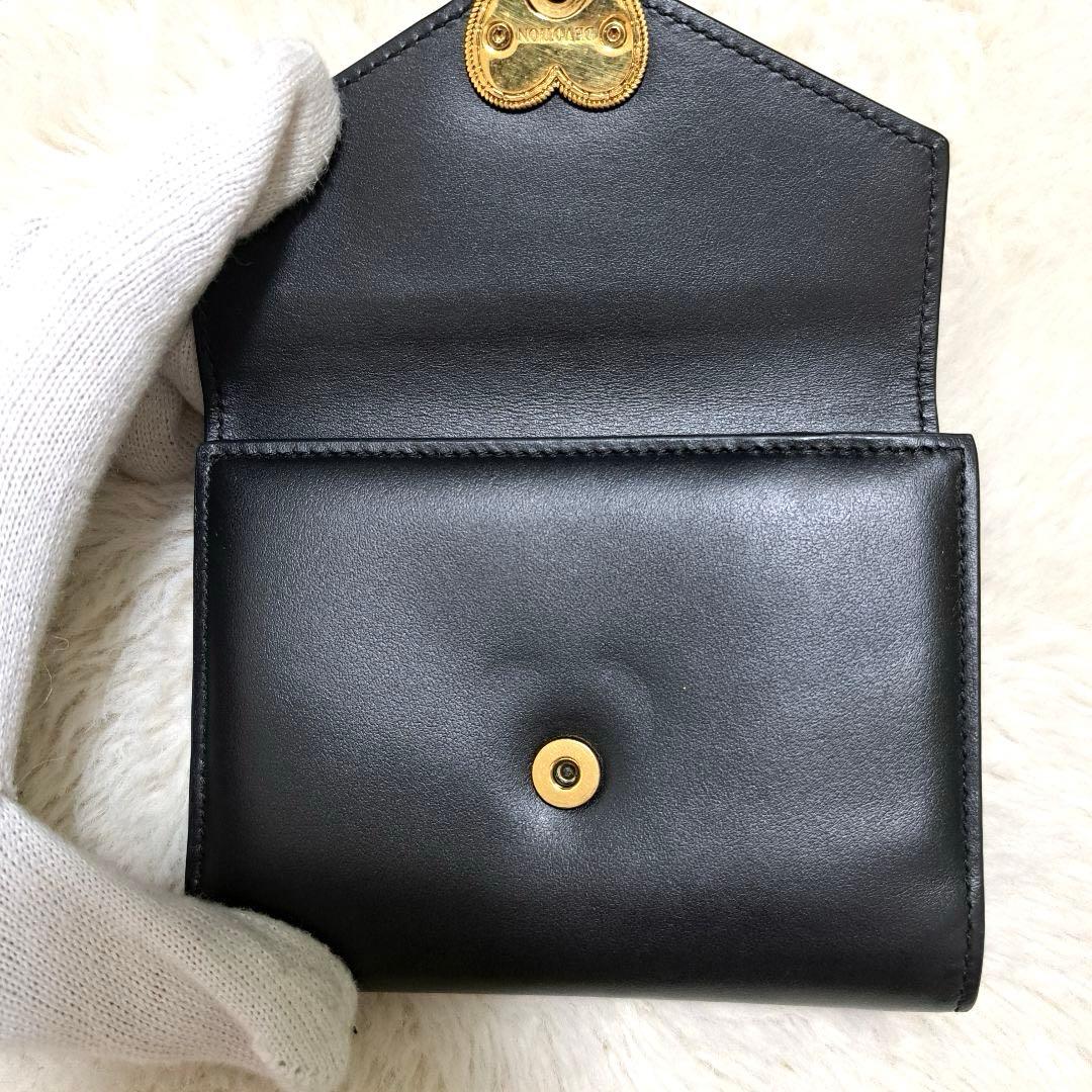 ✨極美品　付属品完備✨ドルガバ　三つ折り　がま口　ディボーション　ハード　レザー