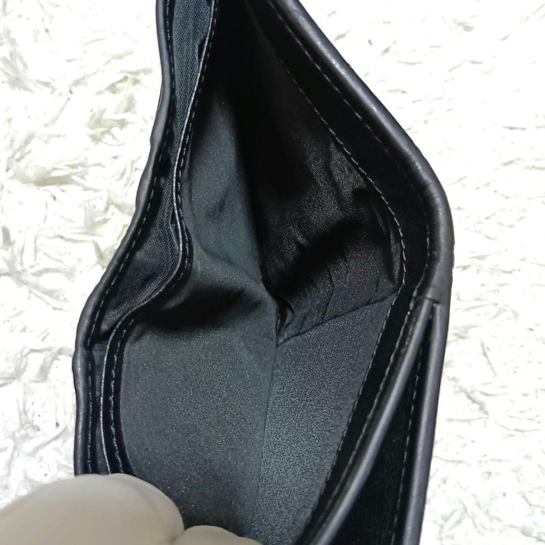 クリスチャンディオール　二つ折り財布　キャンバス　レザー　シルバーロゴ　正規品