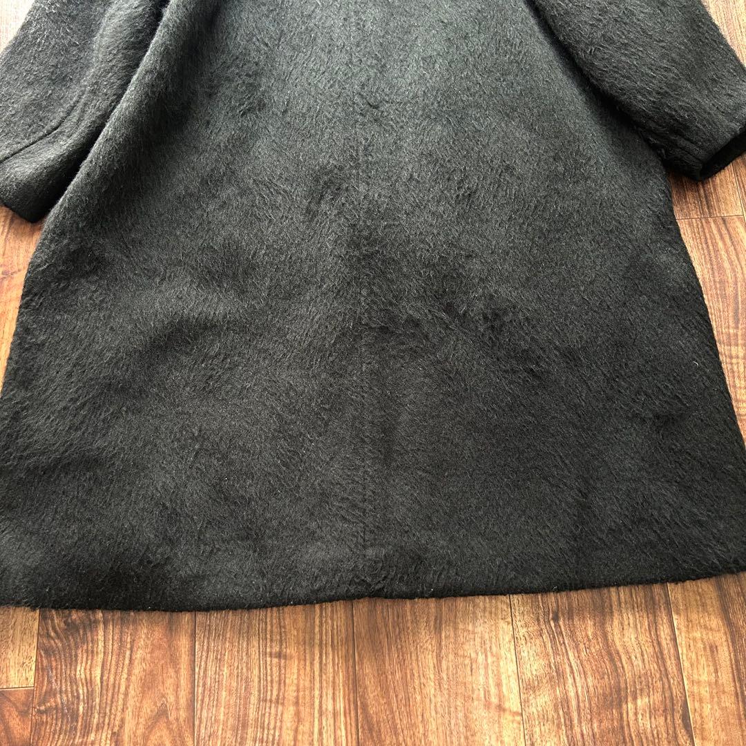 ADAM ET ROPE WEB限定 ステンカラーシャギーコート ブラック