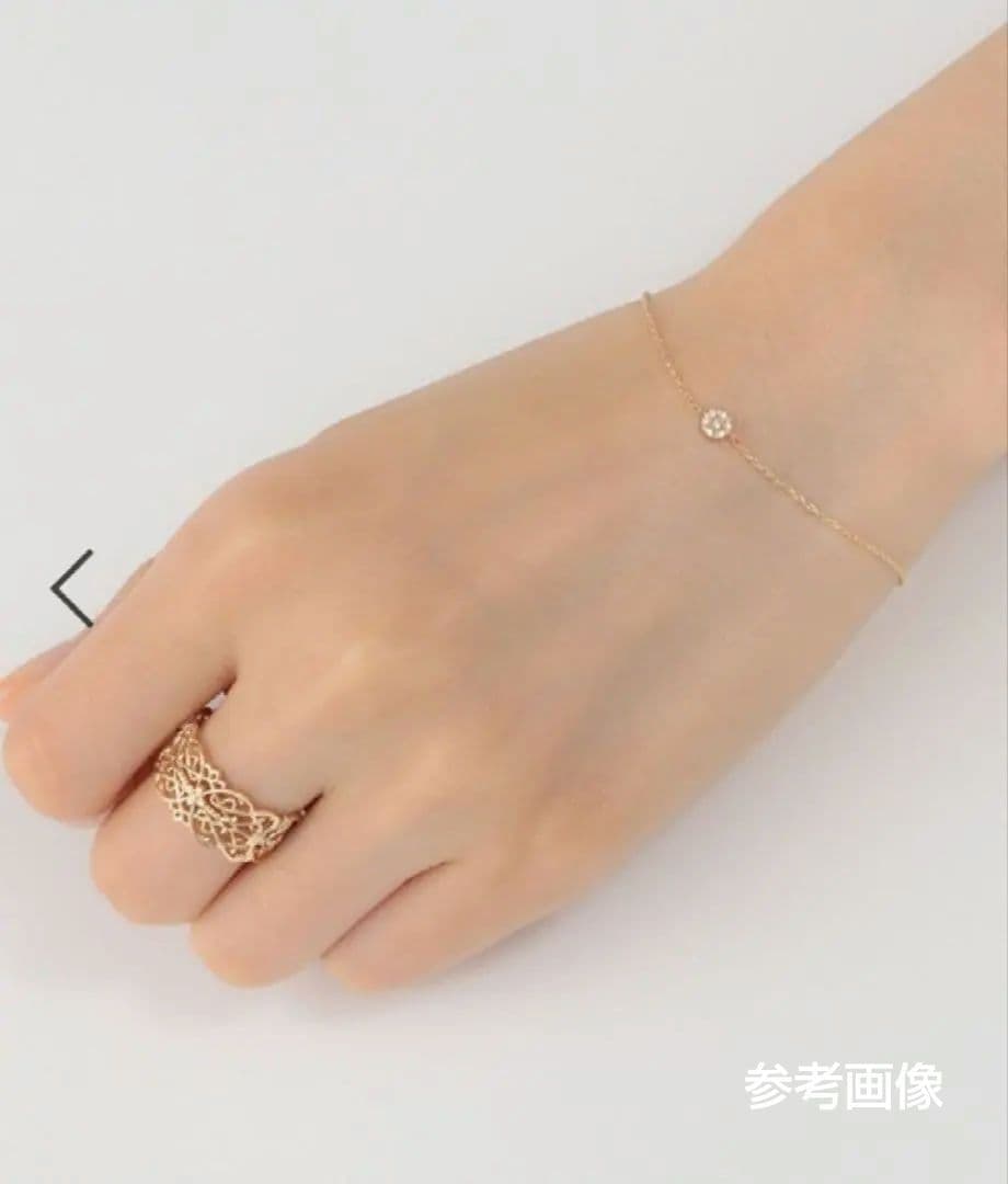 定価33,000円【agete】K10ダイヤモンドブレスレット