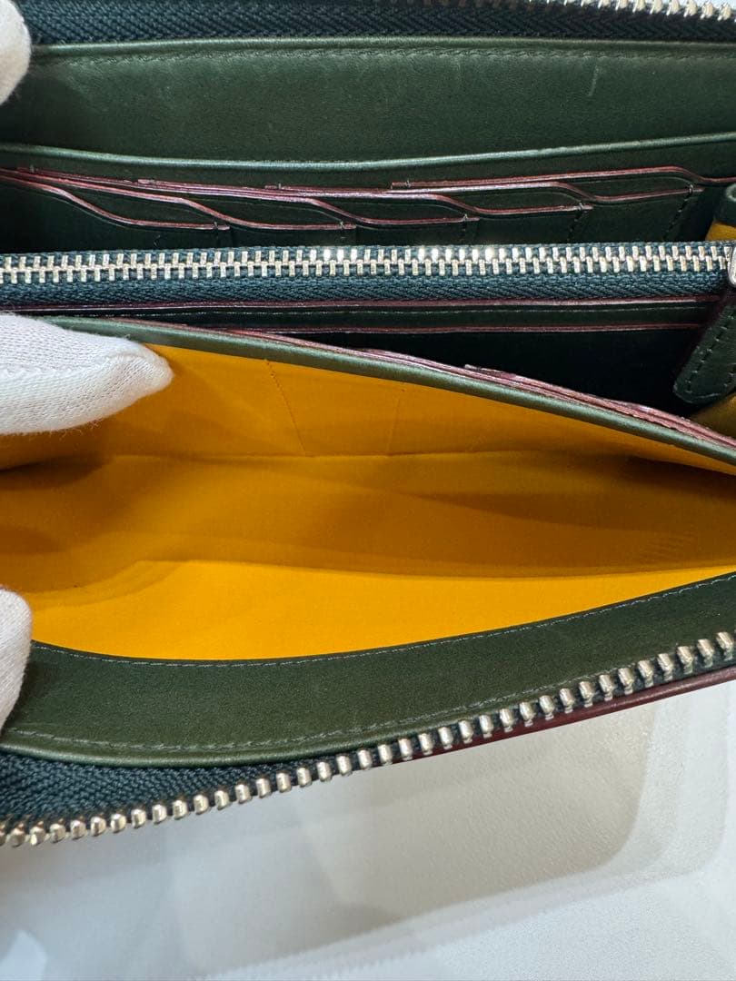 【美品】ガンゾ Ganzo 長財布 コードバン ダークグリーン