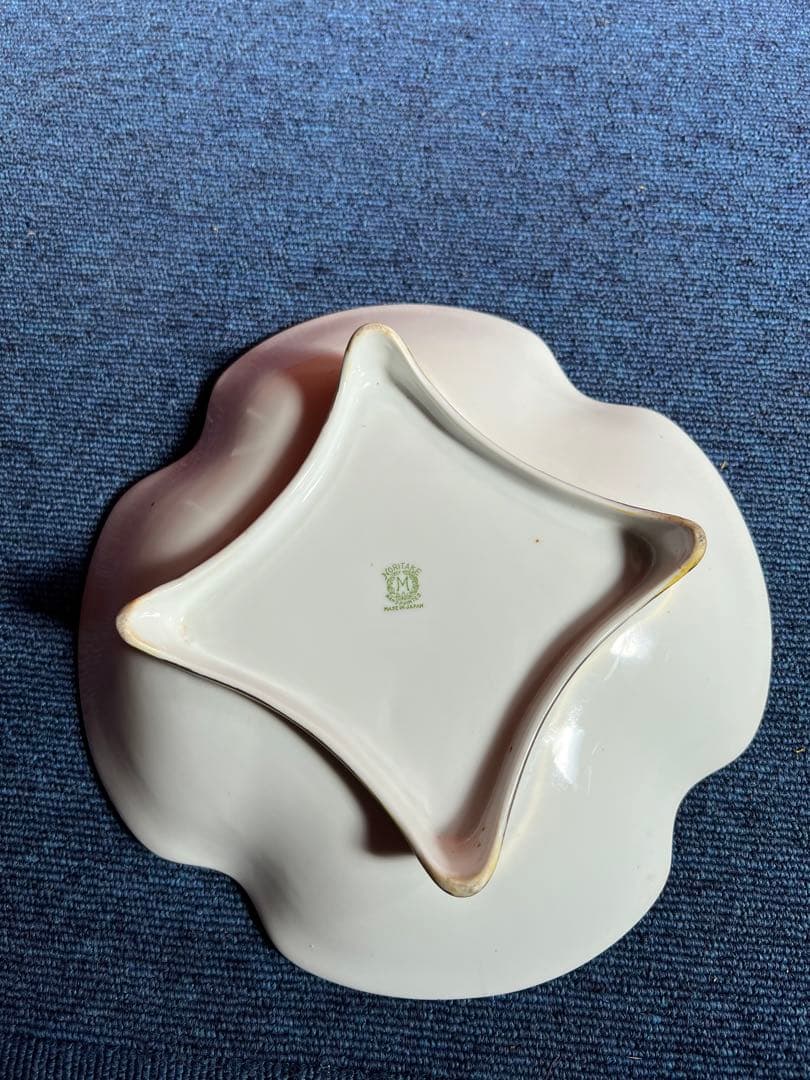 889 オールドノリタケ　金彩　盛上　花　皿