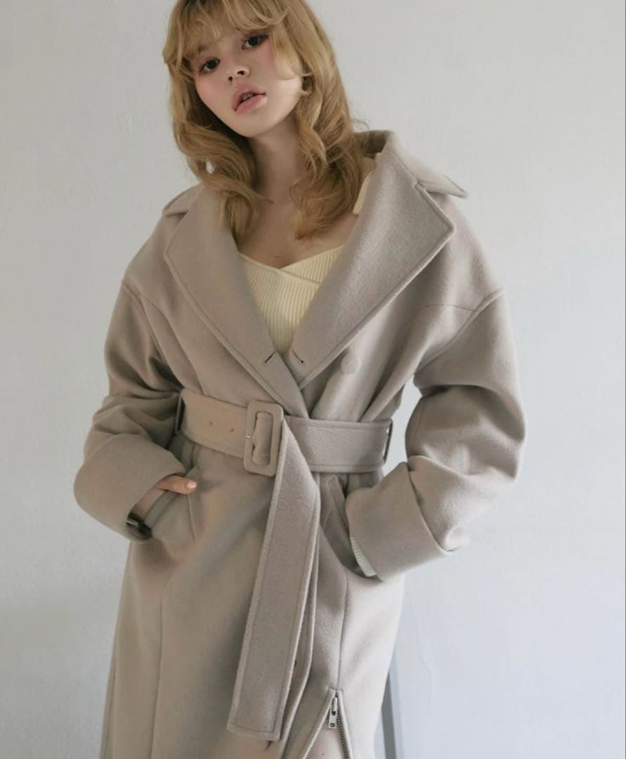 ジャケット・アウター ANDMARY Ange slit long coat