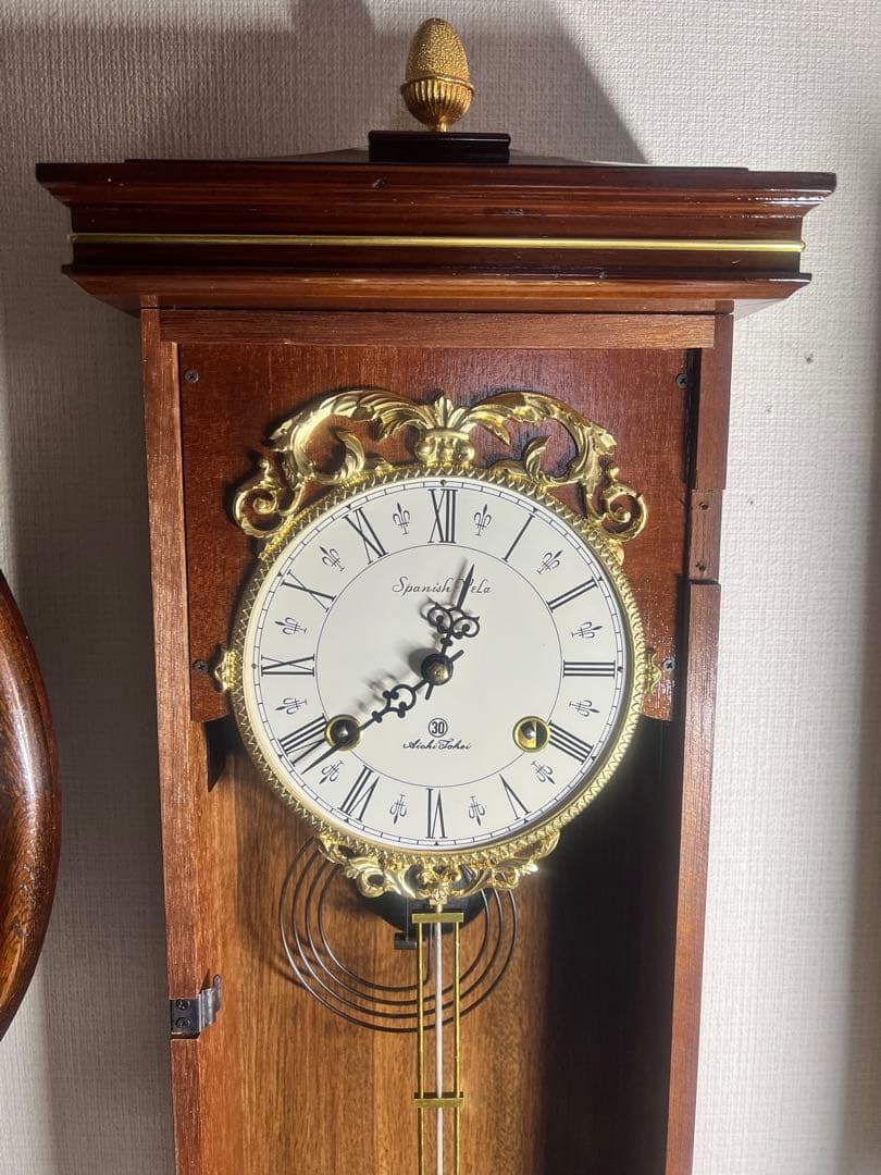 AICHI愛知30DAY振り子時計ゼンマイ掛け時計柱時計古時計昭和レトロ