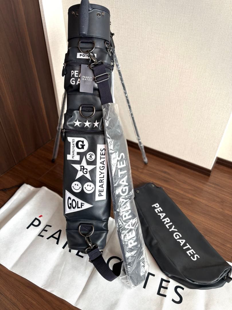 【新品】PEARLY GATES セルフスタンドバッグ　　 ネイビー