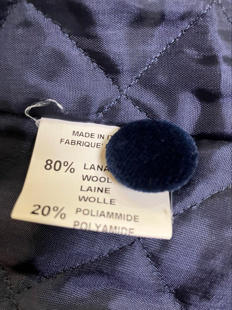 美品　イタリア製　140 ウール　ネイビーフォーマルコート　お受験　通塾