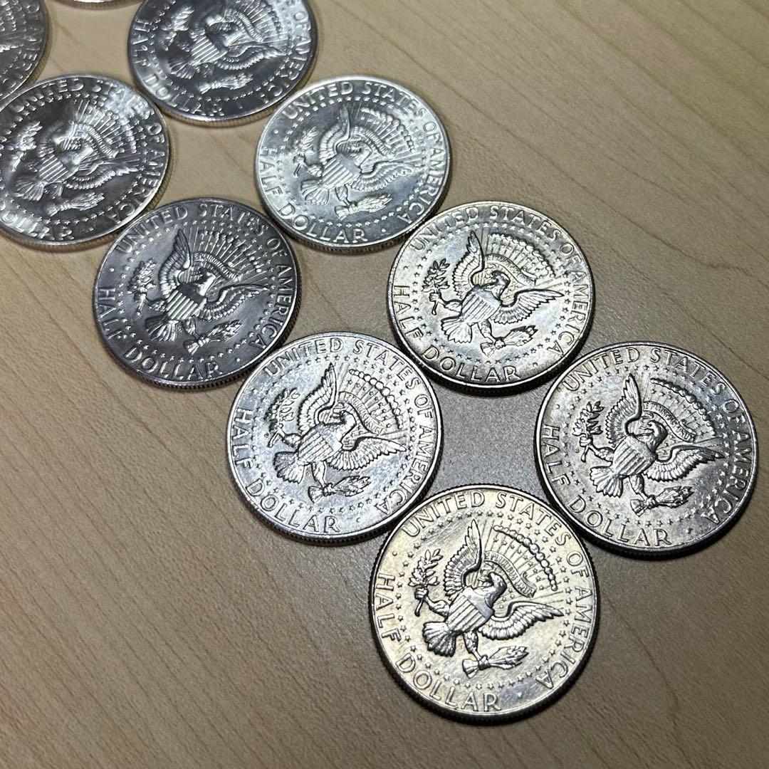ケネディ ハーフダラー 1964年 10枚 シルバー 銀貨 銀品位90 b