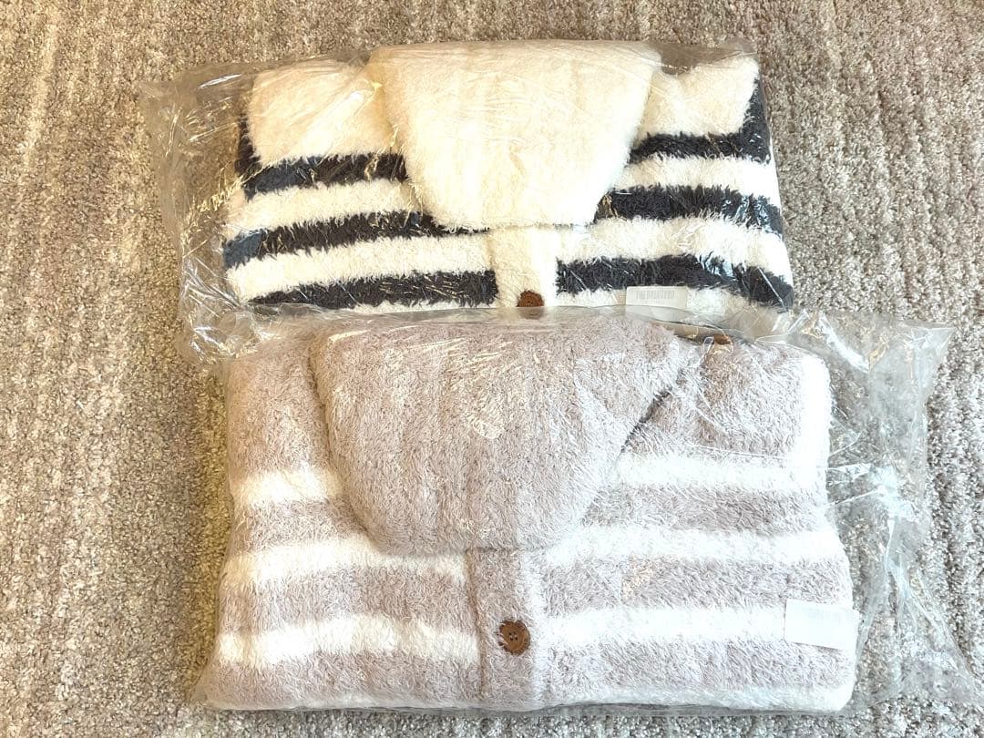 ジェラートピケ　ボーダー　カーディガン　ペア