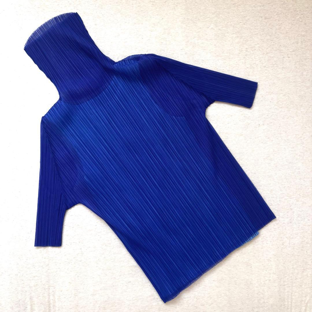 【美品】プリーツプリーズ 半袖トップス サイズ3 イッセイミヤケ